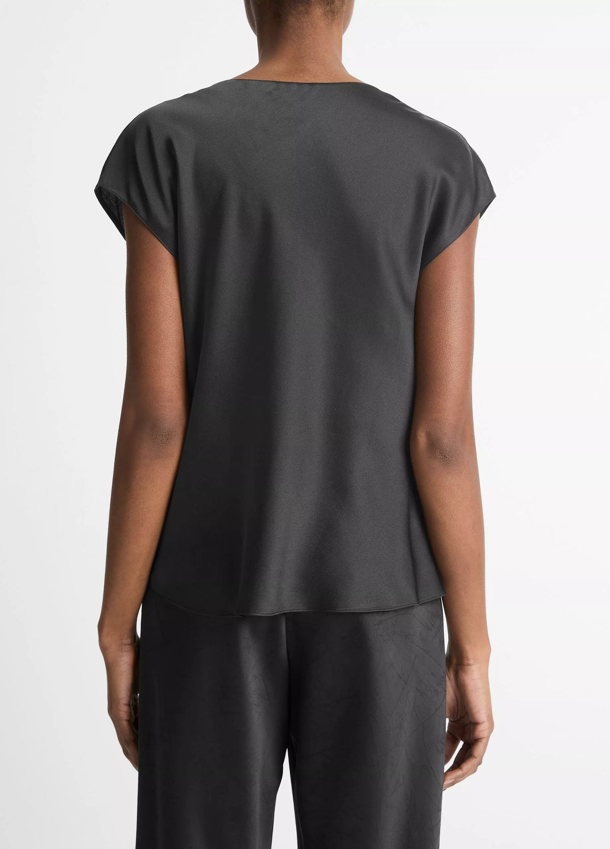 VINCE COWL NECK BLOUSE BLACK