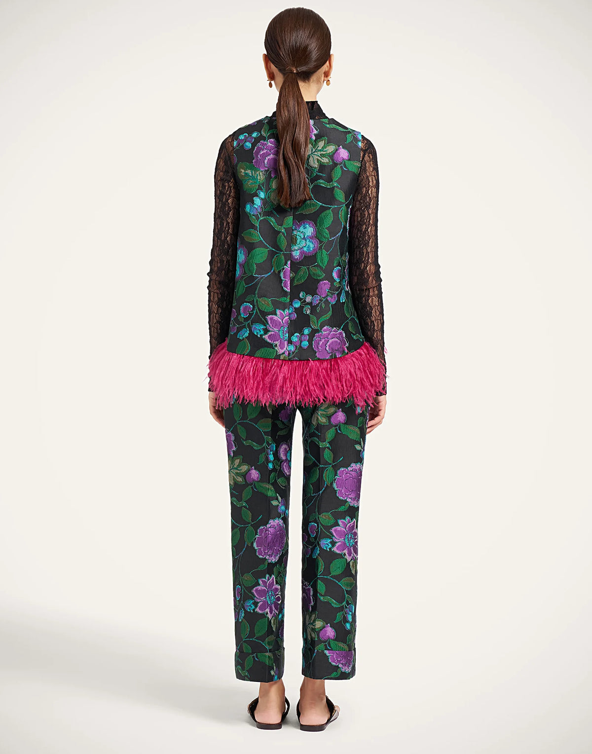 LA DOUBLEJ HENDIRX PANTS BOTANICAL PRINT
