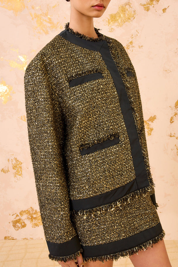 ULLA JOHNSON CARMELLA TWEED TAPESTRY JACKET