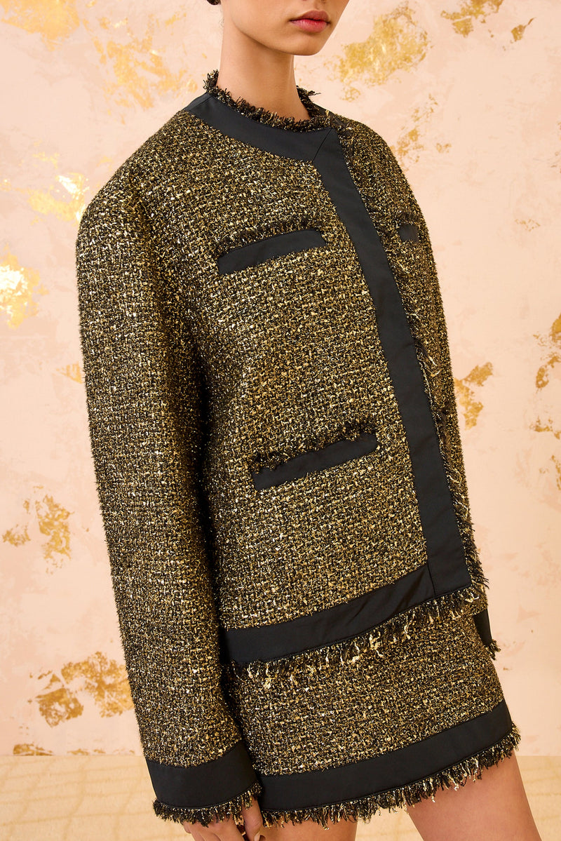 ULLA JOHNSON CARMELLA TWEED TAPESTRY JACKET