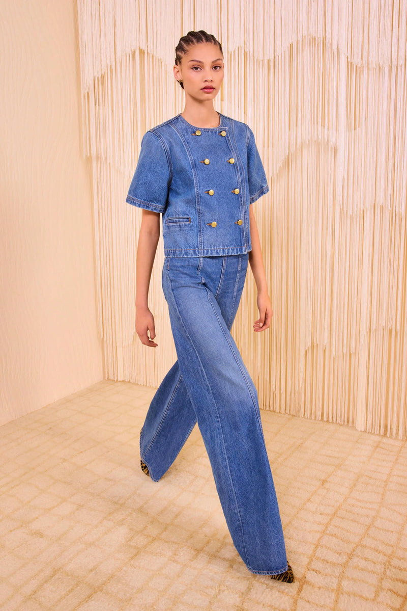 ULLA JOHNSON SERGE SHORT SLEEVE JACKET