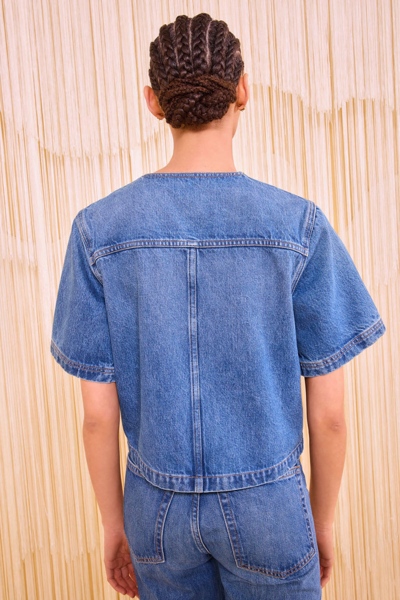 ULLA JOHNSON SERGE SHORT SLEEVE JACKET