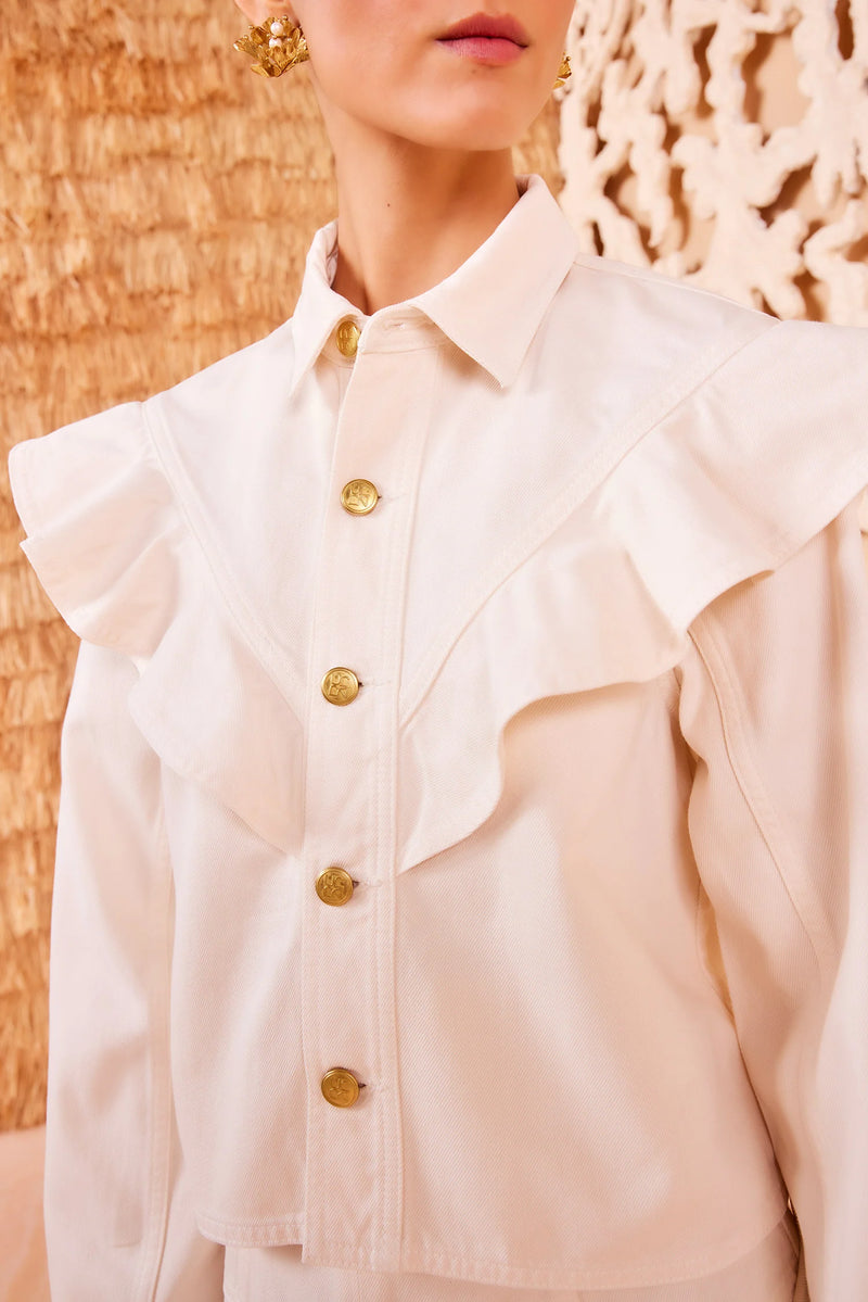 ULLA JOHNSON MATHILDA SHIRT PEARL