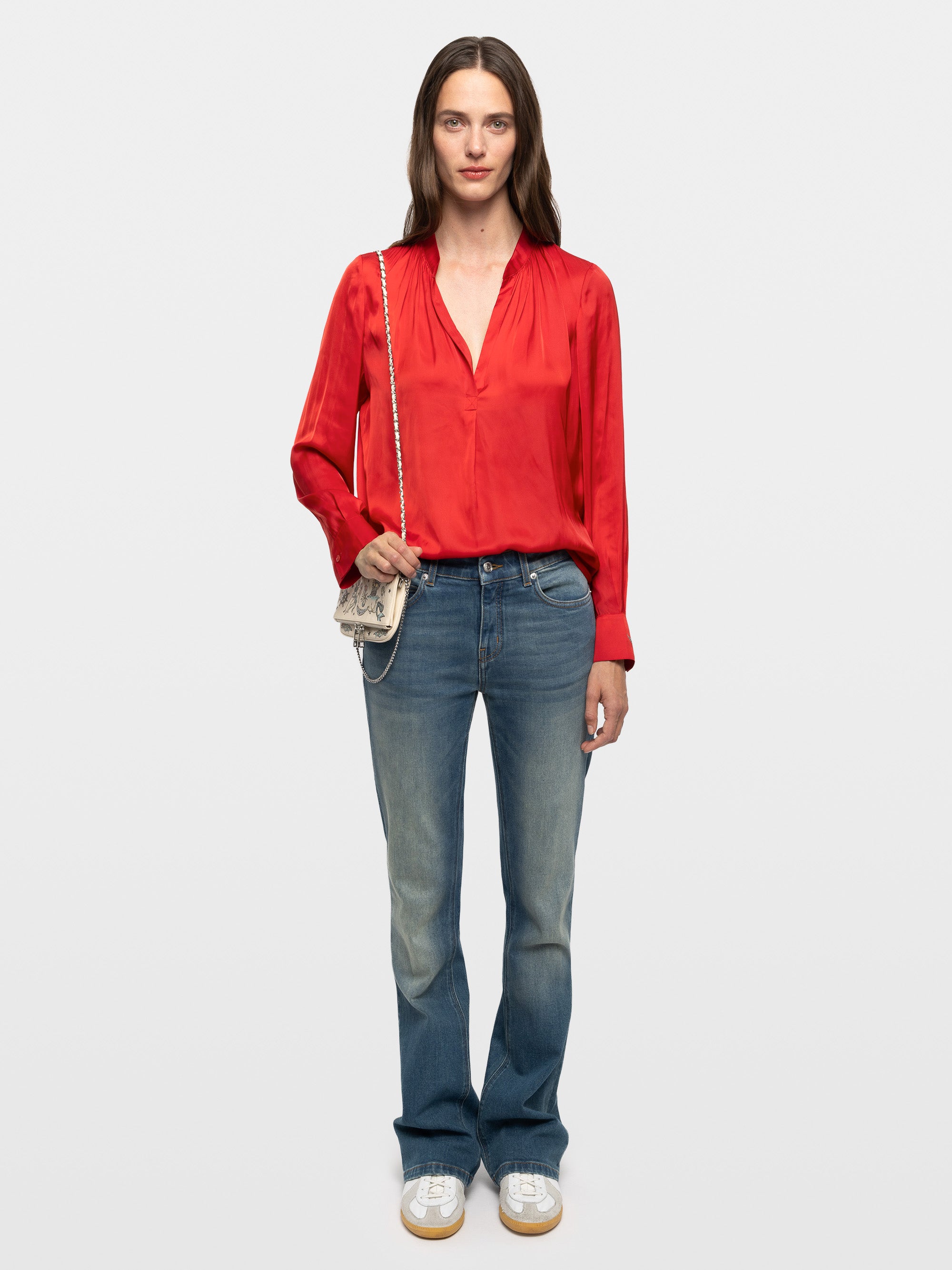 ZADIG & VOLTAIRE TINK SATIN SHIRT LOVE