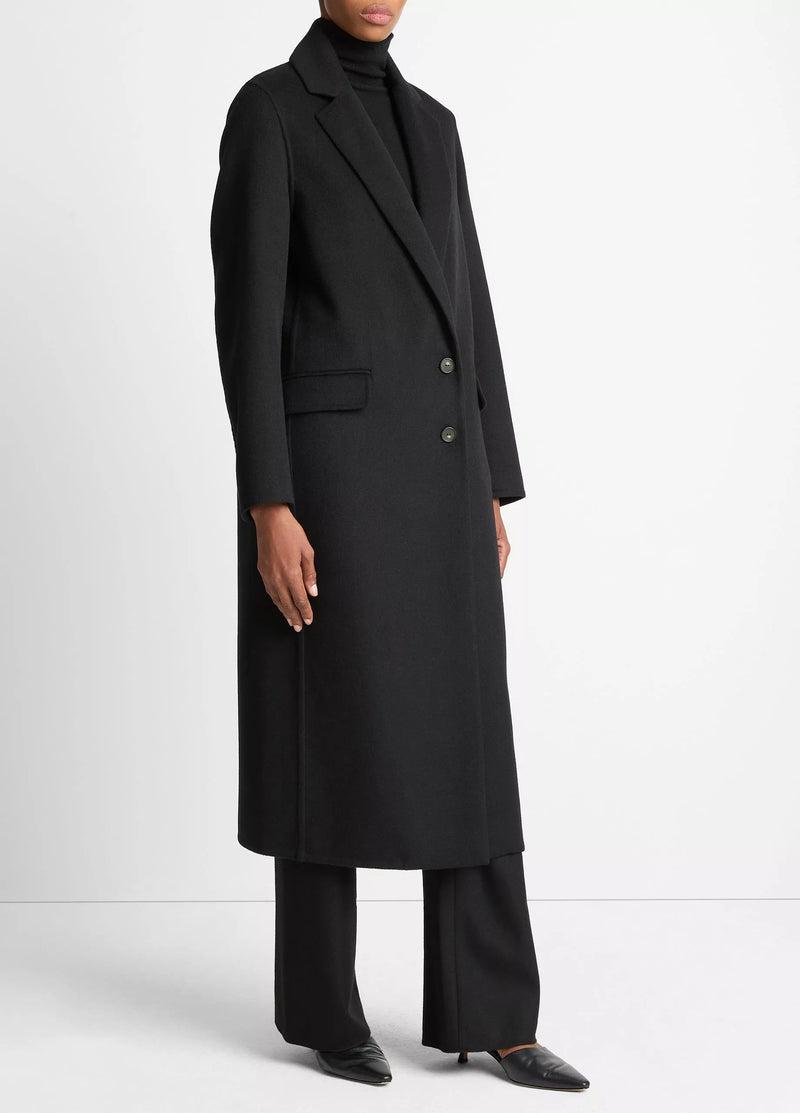 VINCE CLASSIC WOOL BLEND COAT