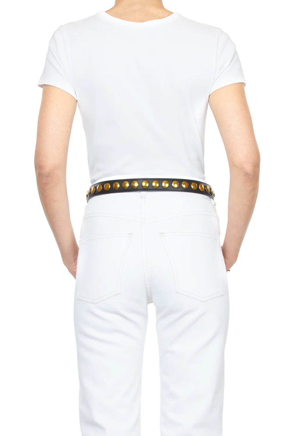 JEROME DREYFUSS BELT NOIR BRASS