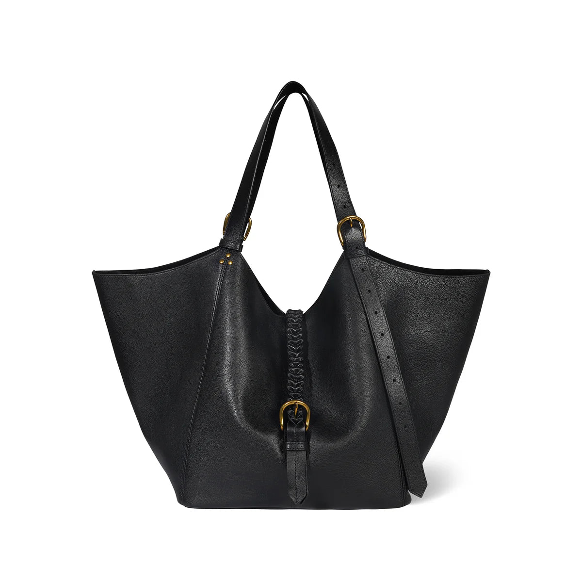 JEROME DREYFUSS JOSEPH MEDIUM BLACK LEATHER