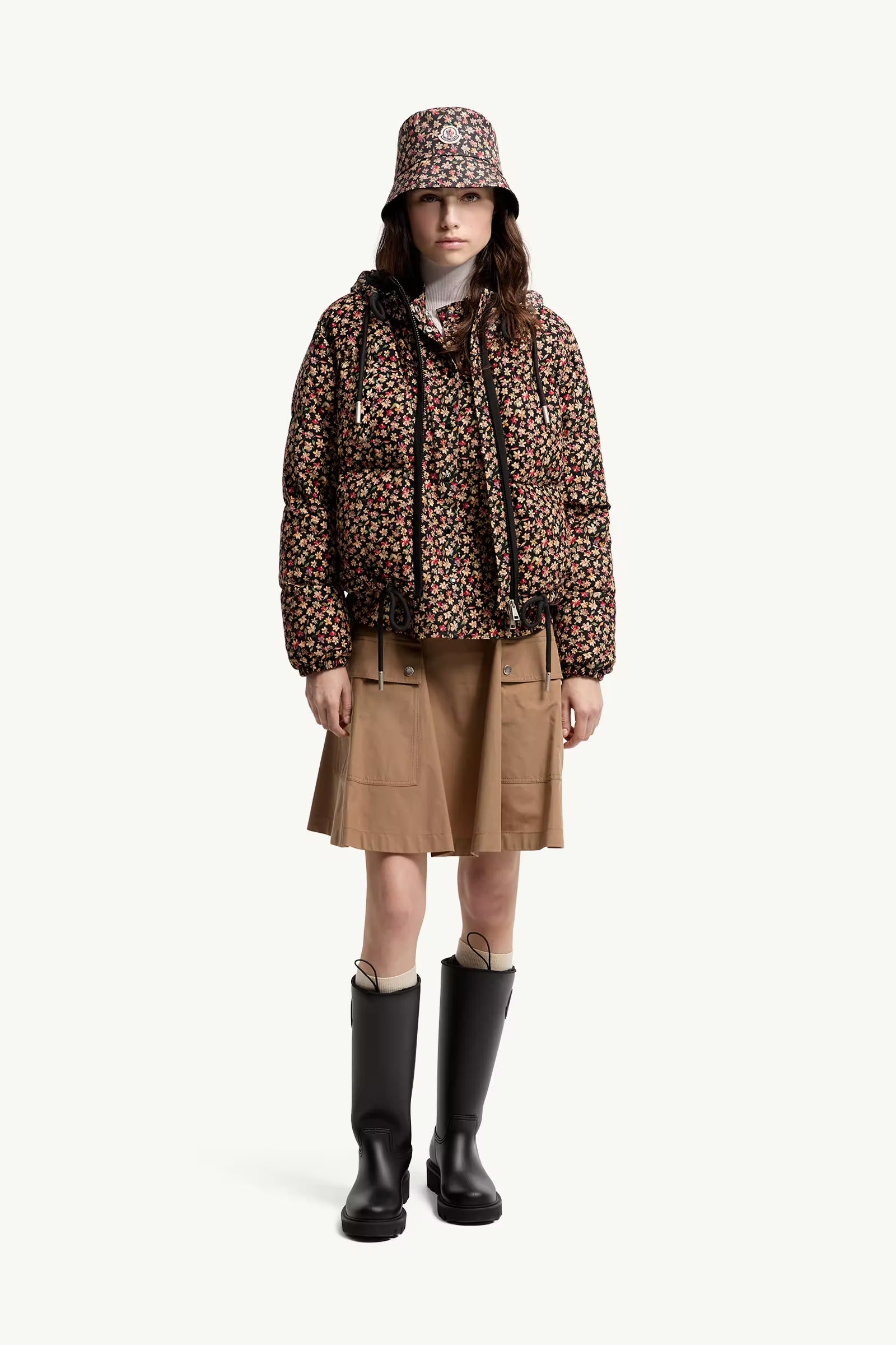 MONCLER BECFIGUE FLORAL PRINT CORDUROY JACKET