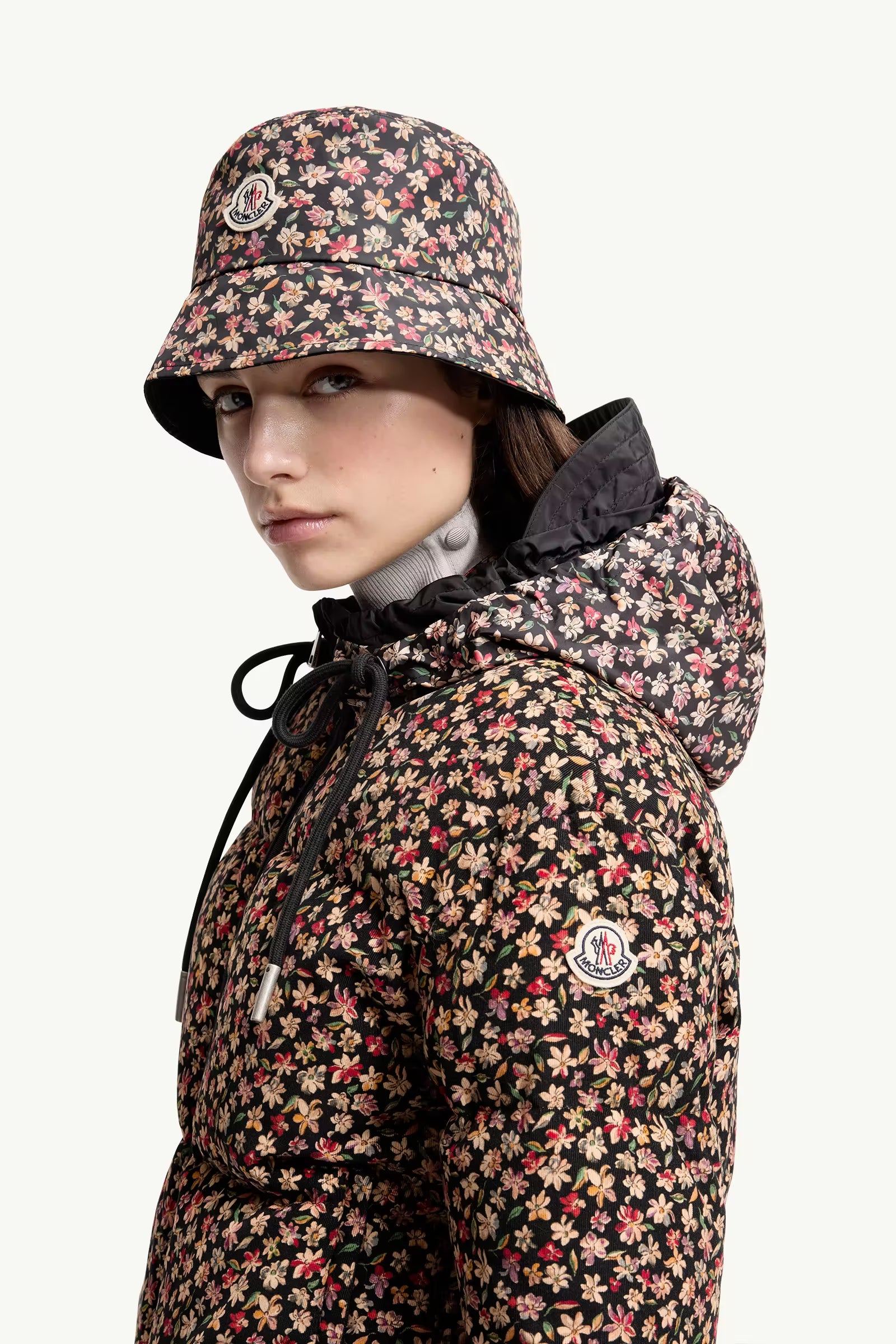 MONCLER BECFIGUE FLORAL PRINT CORDUROY JACKET