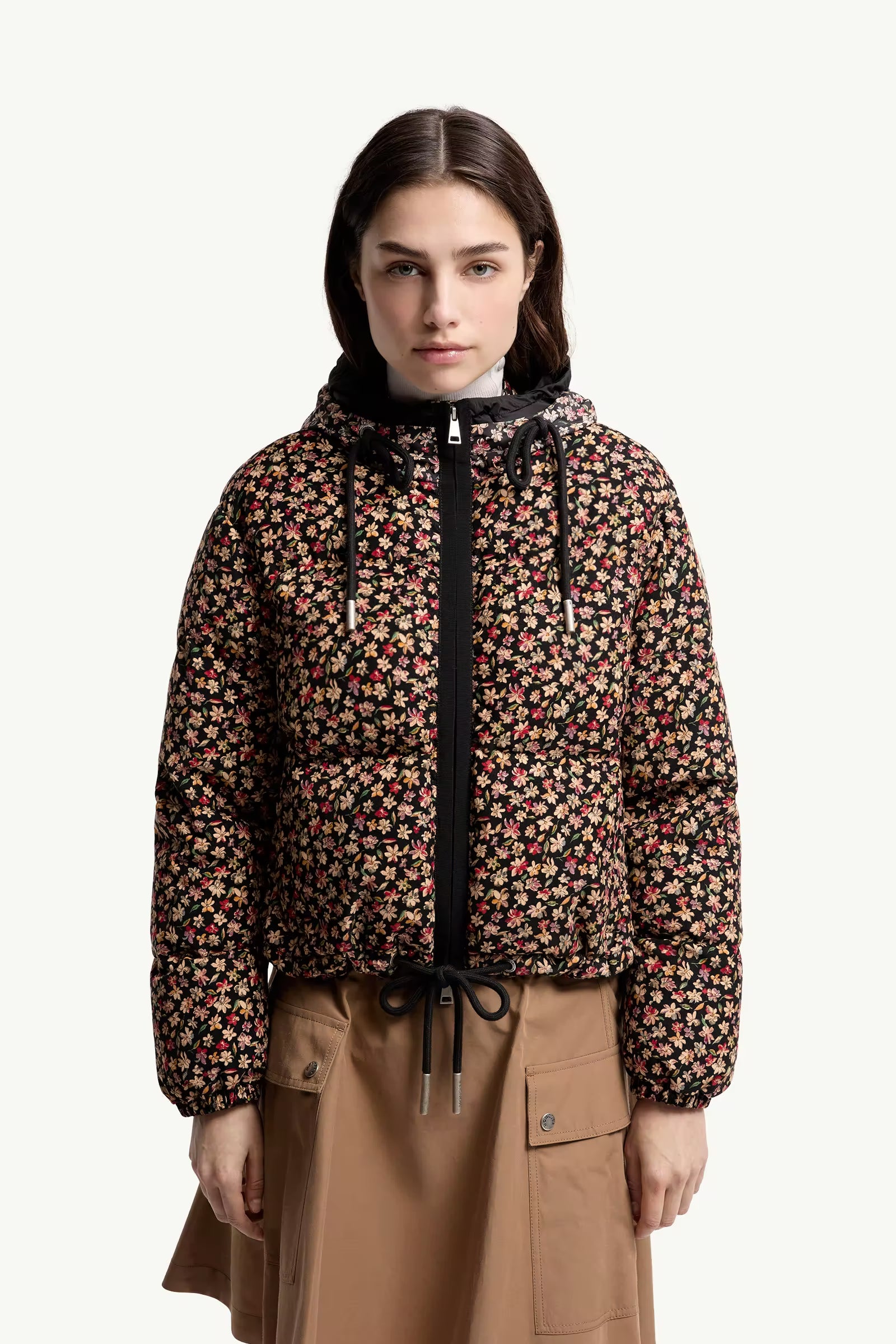 MONCLER BECFIGUE FLORAL PRINT CORDUROY JACKET
