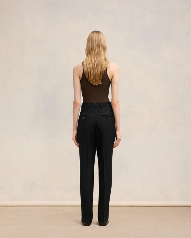 AMI PARIS BLACK CIGARETTE TROUSERS