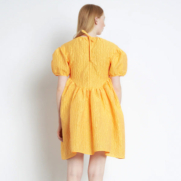 CECILIE BAHNSEN THELMA DRESS IN TANGERINE