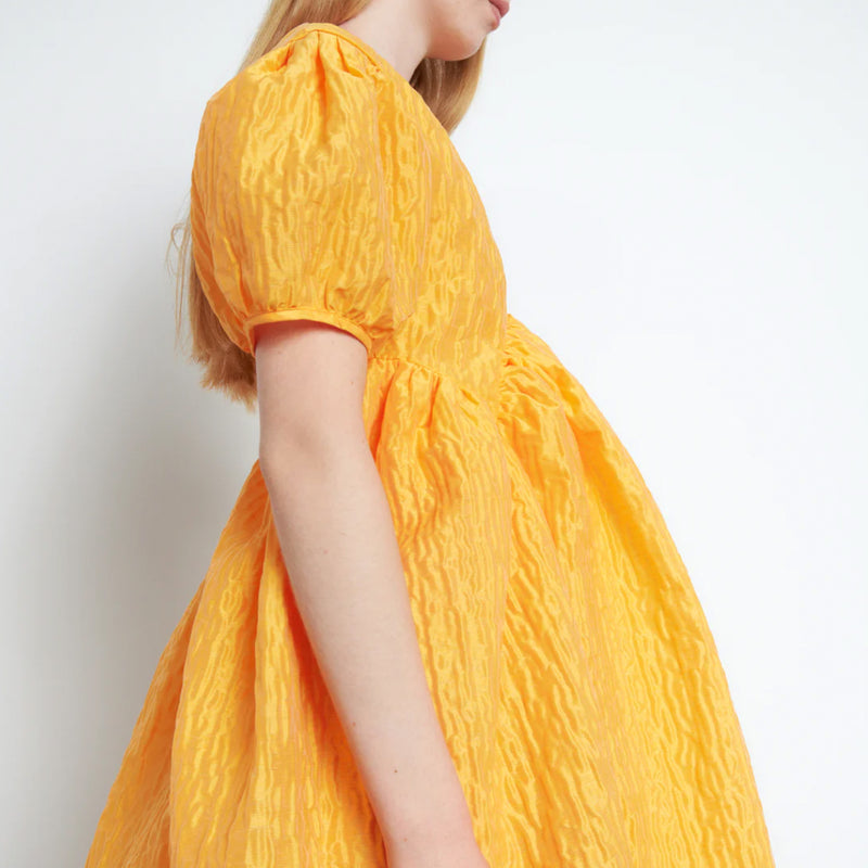 CECILIE BAHNSEN THELMA DRESS IN TANGERINE
