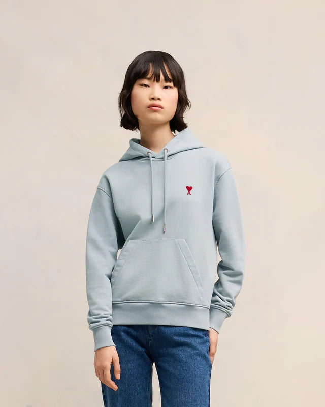 AMI PARIS CLAY BLUE DE COEUR HOODIE