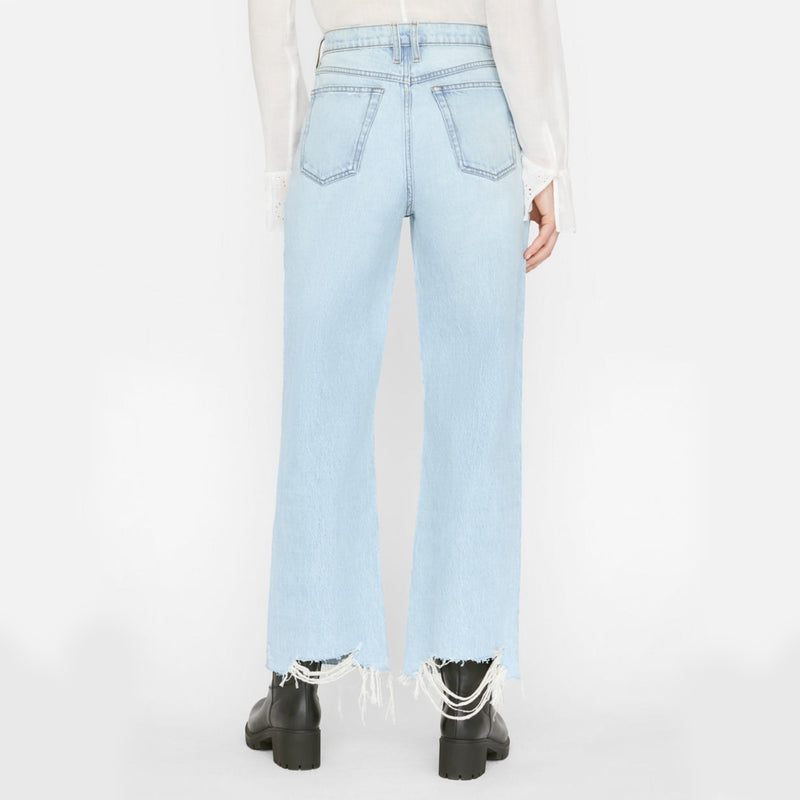 FRAME LE HIGH 'N' TIGHT WIDE-LEG CROP JEANS IN LEGACY CHEW