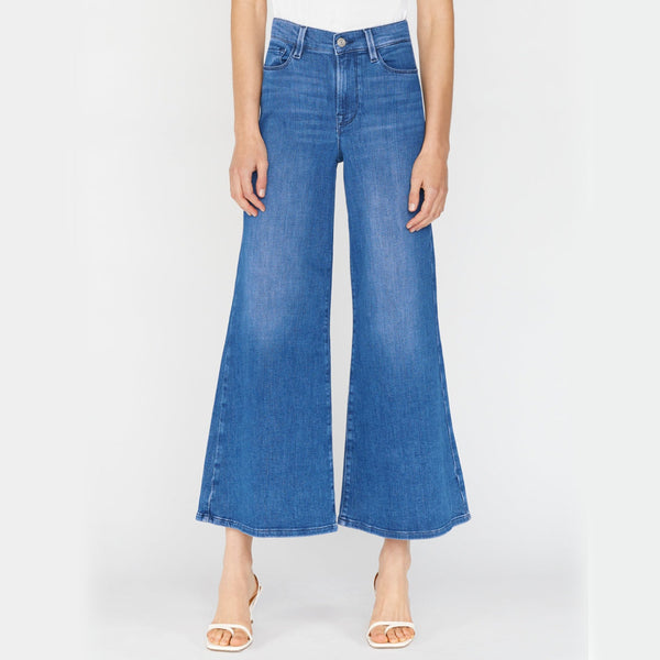 FRAME LE PALAZZO CROP JEANS IN TEMPLE