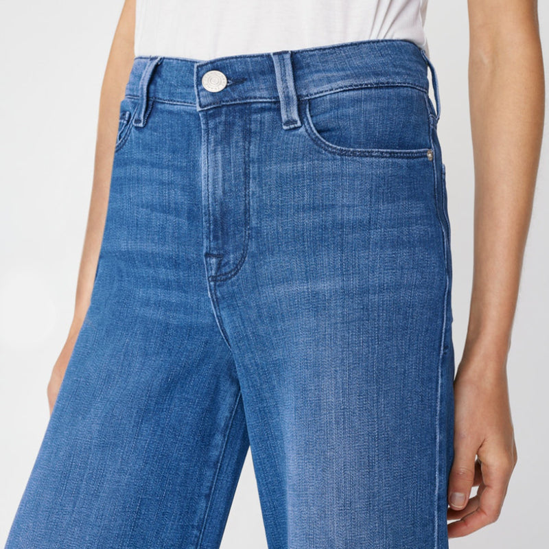 FRAME LE PALAZZO CROP JEANS IN TEMPLE