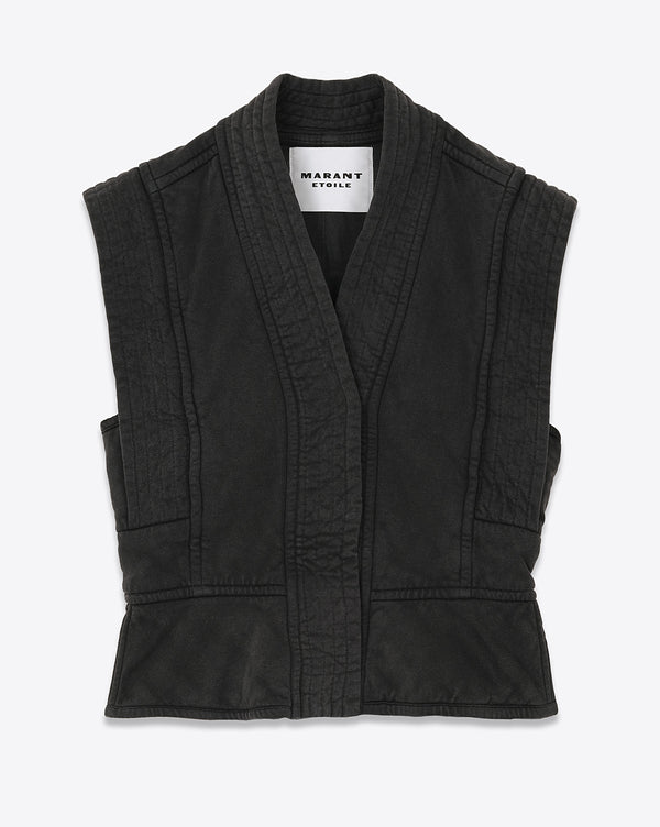 ISABEL MARANT ETOILE NORAH FADED BLACK GILET