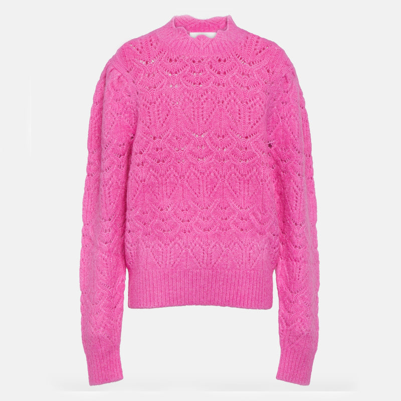 ISABEL MARANT ÉTOILE GALINI SWEATER IN FLUO PINK