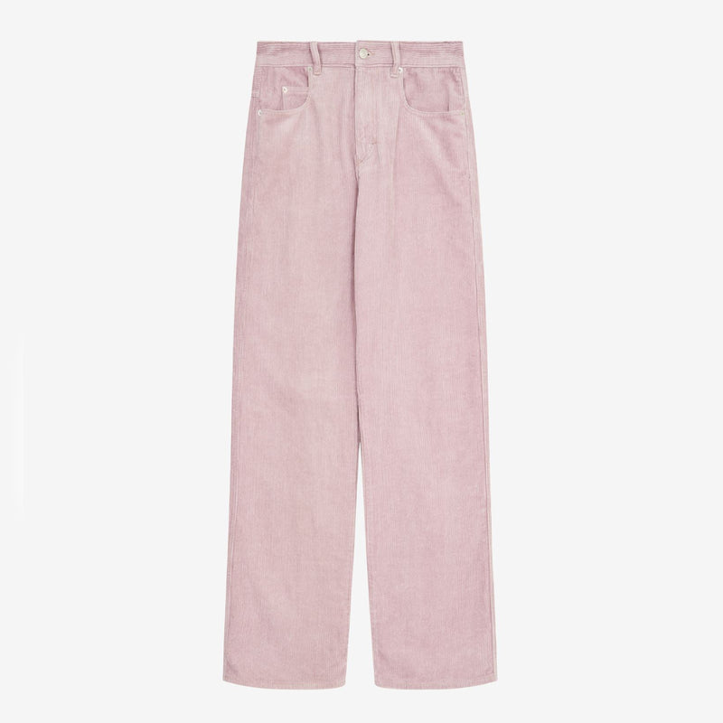 ISABEL MARANT ÉTOILE RWAN COTTON TROUSERS IN LILAC