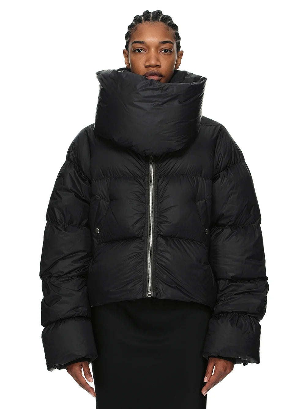 RICK OWENS FUNNEL JACKET BLACK
