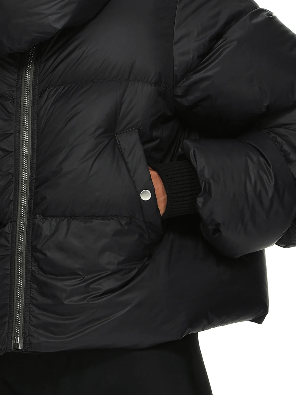 RICK OWENS FUNNEL JACKET BLACK