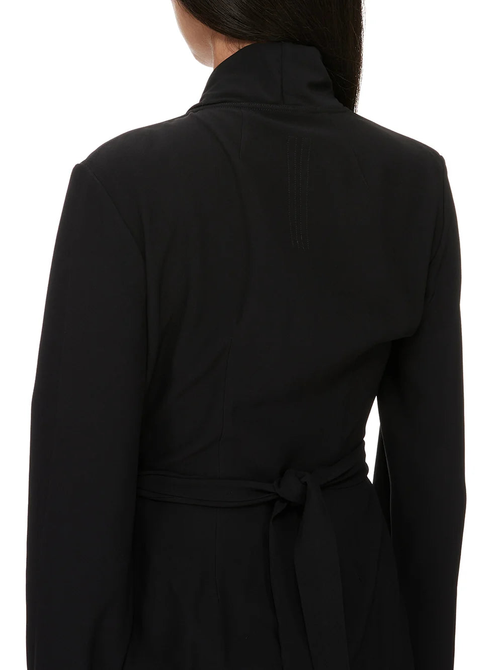 RICK OWENS BLACK WRAP DRESS
