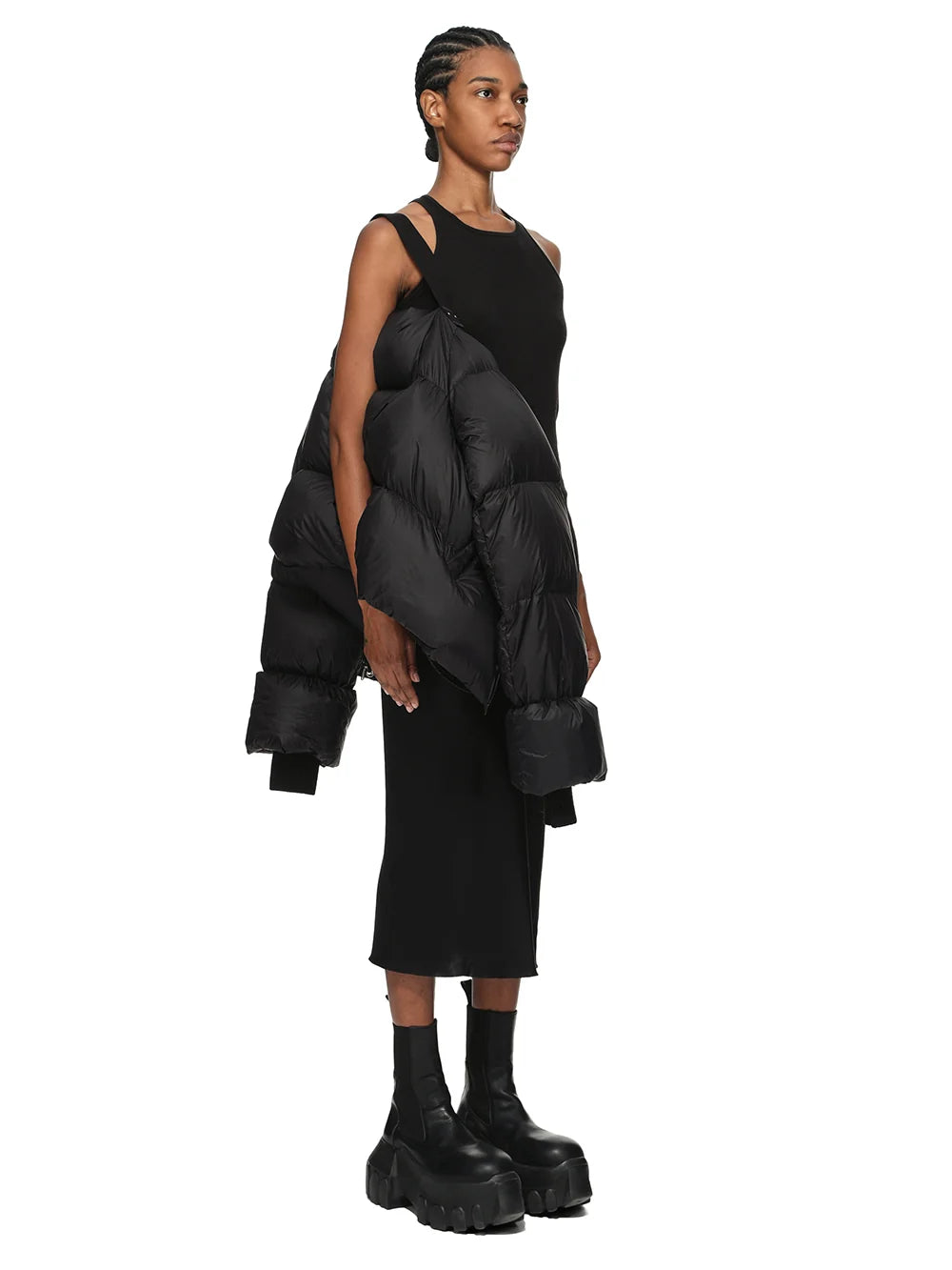 RICK OWENS FUNNEL JACKET BLACK