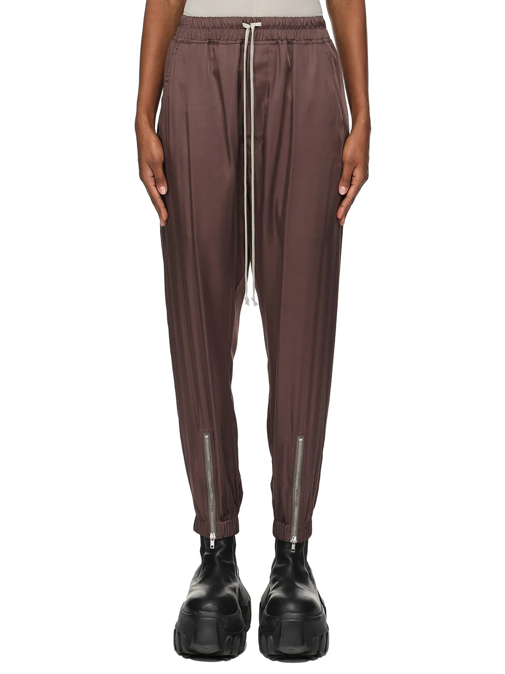 RICK OWENS TRACK PANTS GRAPE