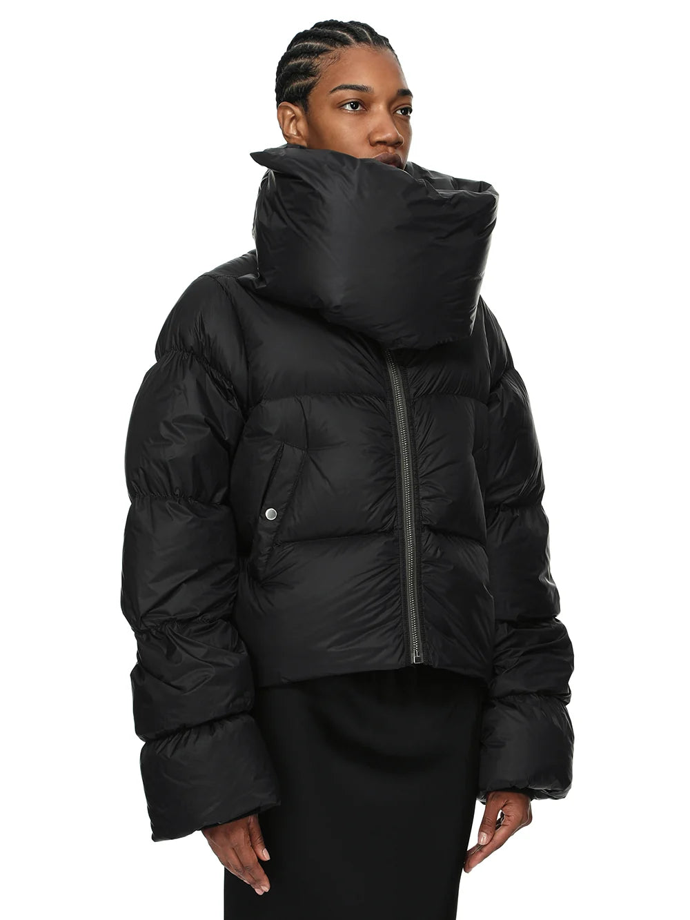RICK OWENS FUNNEL JACKET BLACK