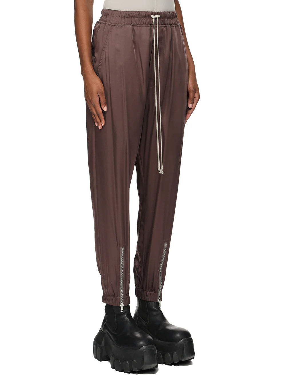 RICK OWENS TRACK PANTS GRAPE