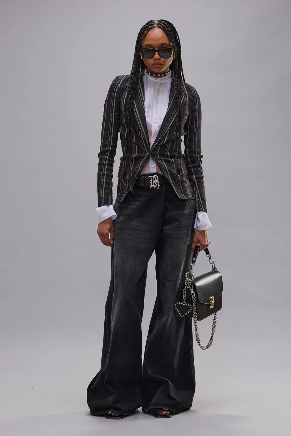 R13 NICO WRAP JEAN ESSEX BLACK