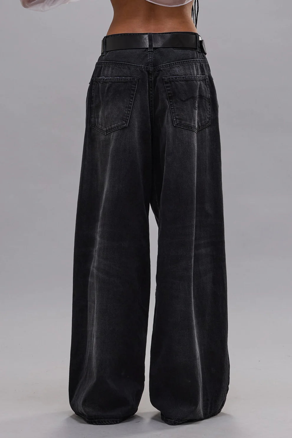 R13 NICO WRAP JEAN ESSEX BLACK