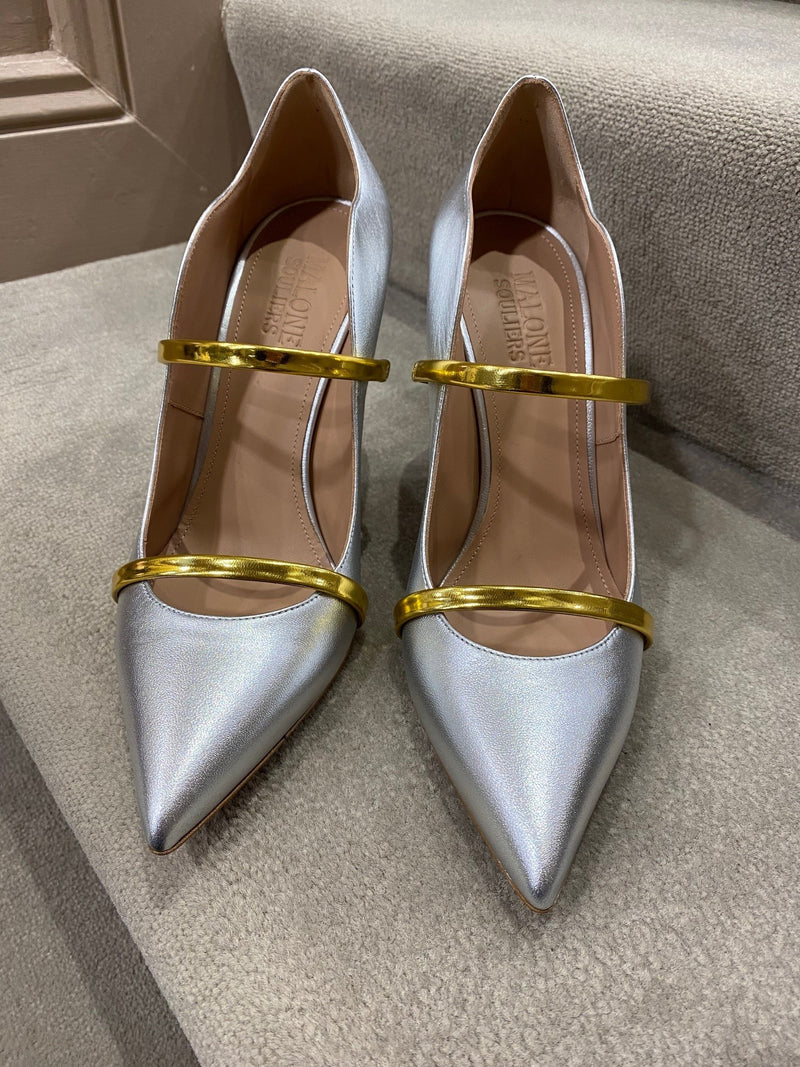 MALONE SOULIERS MAUREEN PUMP 100-2 IN SILVER & GOLD