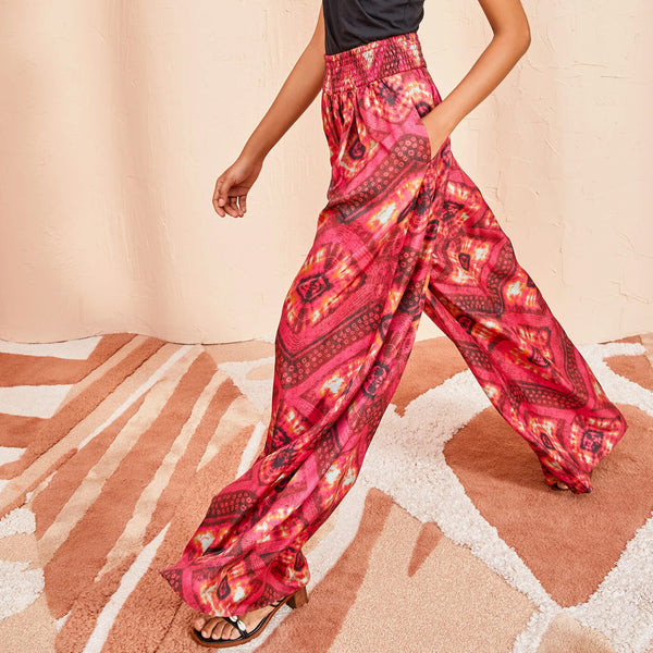 ULLA JOHNSON CLEMENCE PANTS IN WILD ROSE