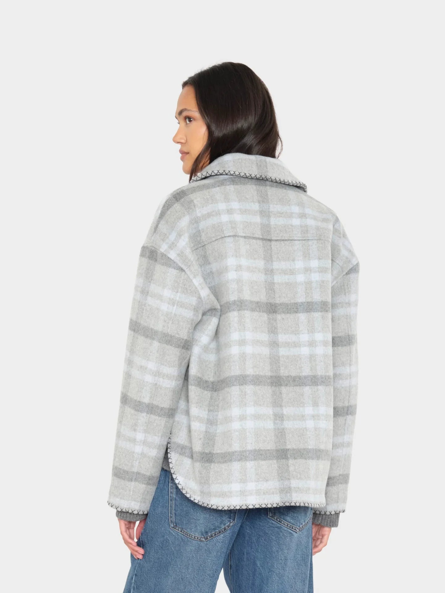 XIRENA DEAN JACKET FROST BLUE PLAID