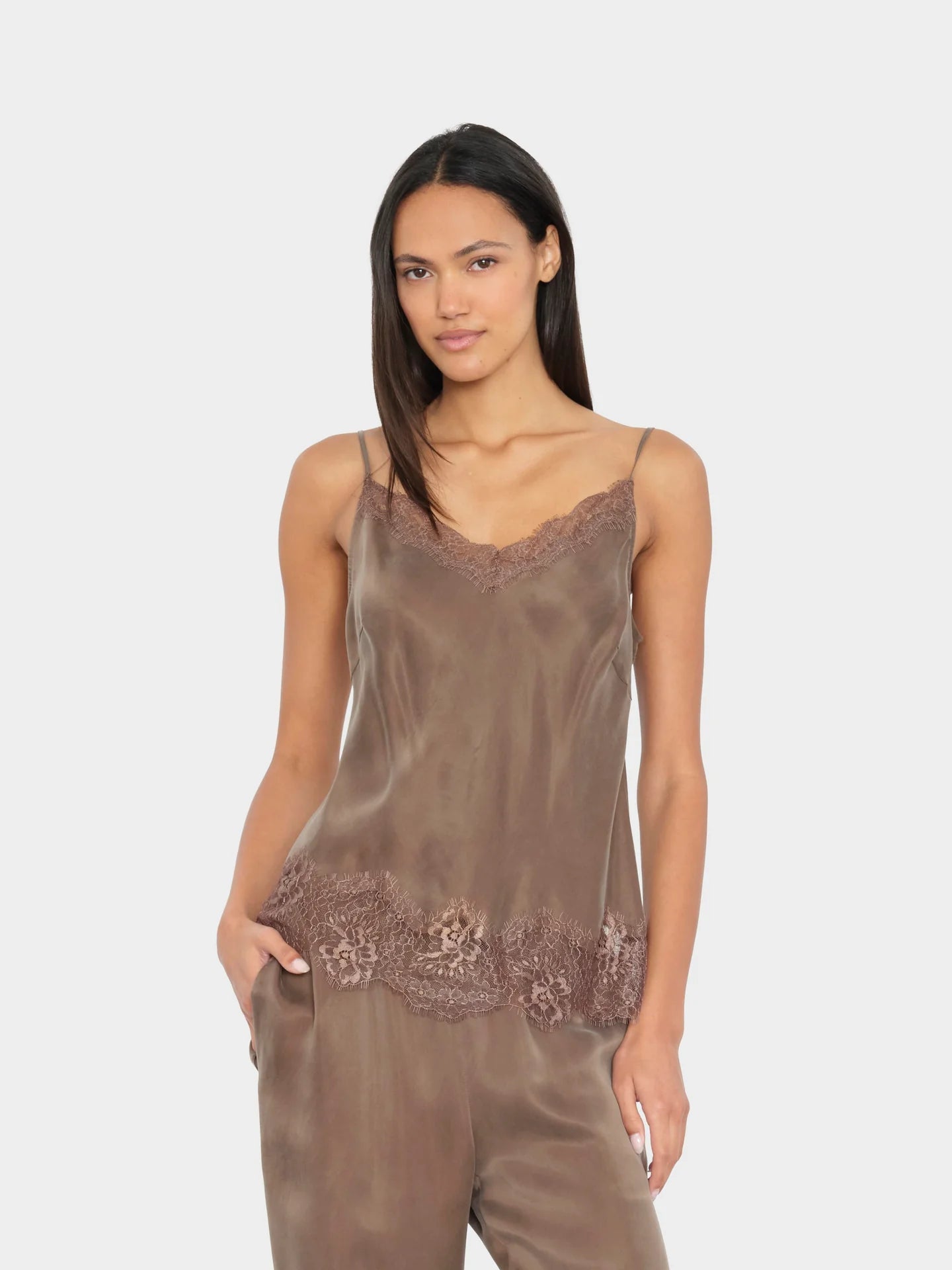 XIRENA COLETTE TOP OLIVE BROWN