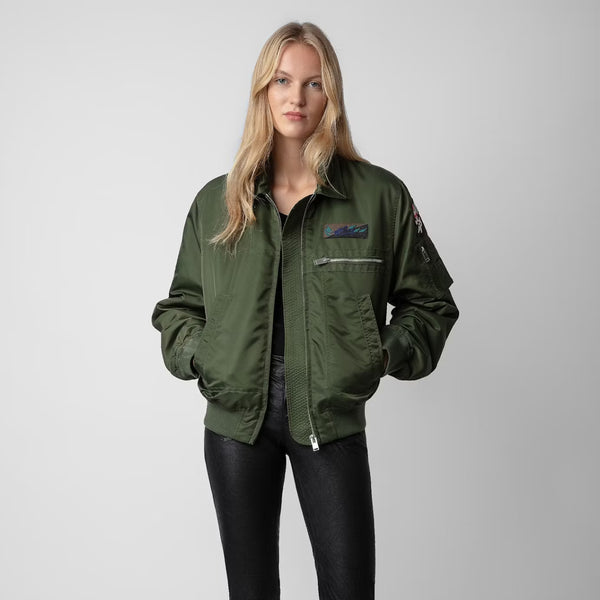 ZADIG & VOLTAIRE BOLID JACKET IN KHAKI