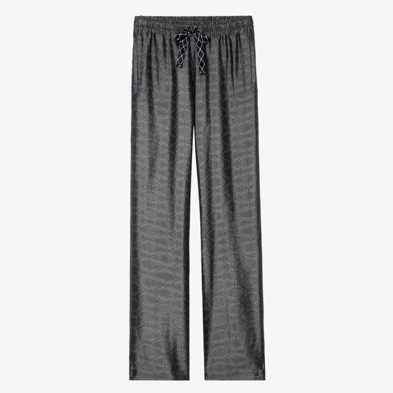 ZADIG & VOLTAIRE POMY JACQAURD TROUSERS IN ANTHRACITE