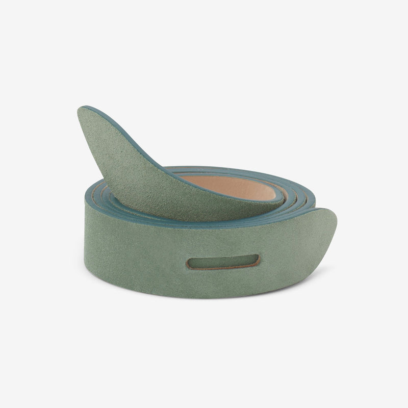 ISABEL MARANT LECCE SUEDE LEATHER BELT IN ALMOND GREEN